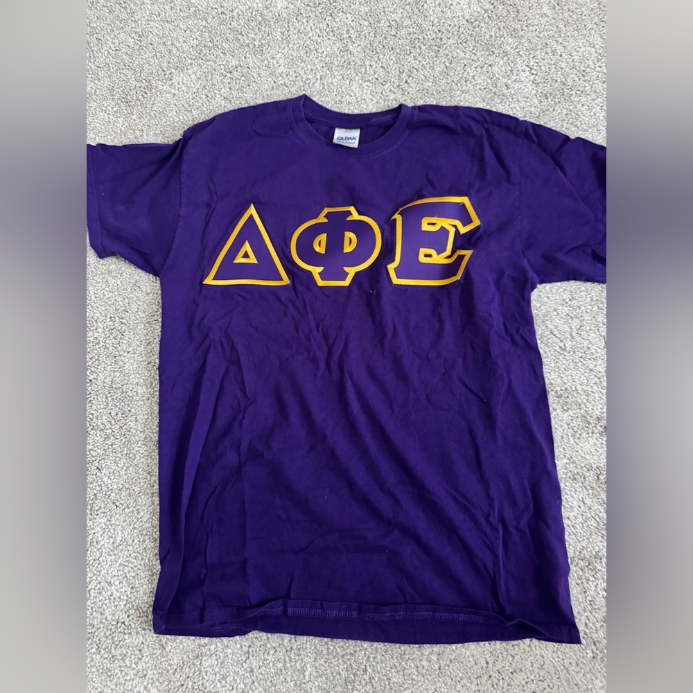 Delta phi epsilon sorority letter shirt